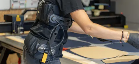 woman wearing the Hapo BR exoskeleton